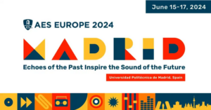 Logo of the AES Europe 2024 conference in Madrid