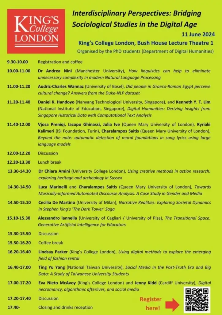 Programme of KCL workshop